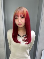 ノイル バイ キートス(neul by kiitos)&nbsp;ベージュ×レッドのルーツカラー