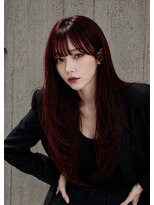 リティアンドビューティースタジオモッズシブヤ(LITTY&beauty studio M.O.D shibuya) チェリーレッド/レイヤーカット/髪質改善