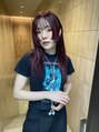 セーヌアワー(CEINE OUR)&nbsp;ブリーチなしピンクに少し癖のある顔まわりのデザイン