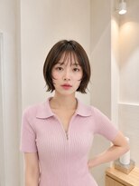 フォト 新宿三丁目(foto)&nbsp;地毛風縮毛矯正韓国風顔まわりレイヤー小顔ボブ切りっぱなしボブ