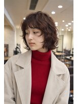 ノラキチジョウジ(NORA KICHIJOJI)&nbsp;ボブパーマくびれミディアムパーマコテ巻き風デジタルパーマ韓国