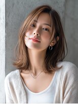 ロッソ 大橋店(Rosso) 長め前髪の軽い外ハネミディ【大橋】