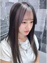 アース 会津若松店(HAIR&MAKE EARTH)&nbsp;艶髪ダークグレージュ×シースルーバング