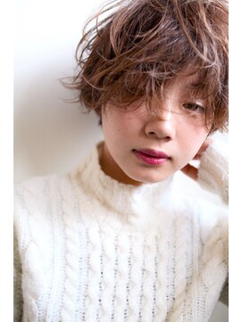 ガレージ バイ グリーン 原宿 表参道(Garage by green) 【loki】ベージュカラー×ショートパーマ