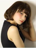 銀座大人可愛い小顔モテ髪ボブルフストカール韓国タンバルモリ