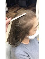 プログレス フレスポ富沢店(PROGRESS) 千葉オリジナル脱白髪染めハイライト/ミルクティーカラー