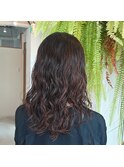 ロングヘアウェーブパーマスタイル