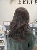 ブリーチなしアッシュグレージュ
