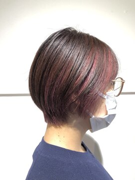 ルー(loup) ショートボブ/ショート/インナーカラー/ピンク/福岡/天神/大名