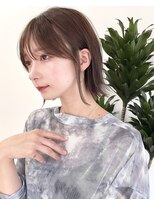 ピープスアンドスー 表参道 渋谷(Peeps&Suu.) 外ハネ韓国風ボブグレージュ_髪質改善30代40代インナーカラー