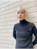 【RYOHEI】ブリーチカラー、大人可愛いボブ、横浜、パーマ