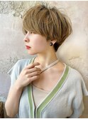 ブリーチ 学割 オリーブベージュ レイヤーカット リタッチ