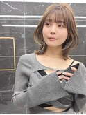 レイヤーボブレイヤーカットグレージュブリーチ無し