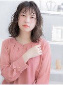 オン眉シースルーバングくせ毛風ウェットヘアh3上尾20代30代40代