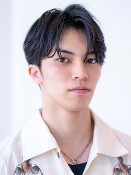 エフエム 渋谷(FM) アッシュブラック/マッシュパーマ/刈り上げ/ツーブロック