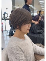 ケンジ 平塚ラスカ店(KENJE)&nbsp;くびれ大人ショートヘア/グレージュカラースタイル