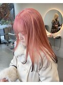 ☆裾カラーピンクレイヤーカット
