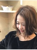 【コトノハ】大人可愛い6位髪型ベージュ小顔に見せるヘア