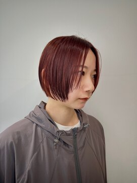 ちょきちょき 浜川店 暖色ラインボブ
