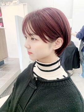 コキュウ(co-kyu) 顔まわり可愛く耳かけショートボブ