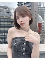 ロンドリゼル 札幌(Lond RiseL) オリーブグレー/前髪/ボブ/マロンベージュ/レイヤーカット/小顔