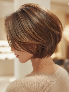 トレース 半田店(TRACE) 大人ボブ/白髪ぼかしハイライト/白髪ぼかしカラー/ショート