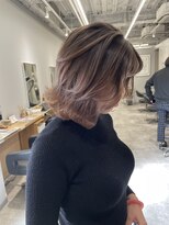 アヴァンス 京橋店(AVANCE)&nbsp;着物ヘア/ダークアッシュ/ミディアムレイヤーカット/京橋