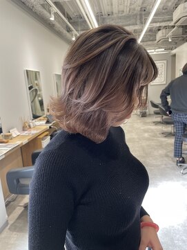 アヴァンス 京橋店(AVANCE) 着物ヘア/ダークアッシュ/ミディアムレイヤーカット/京橋