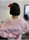 30代40代ミニボブレイヤー丸みボブ前髪ありボブ顔周りレイヤー