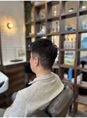 刈り上げセンターパート/波巻きツイストスパイラル/印西