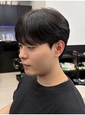 センターパート 毛流れ シースルー マッシュ