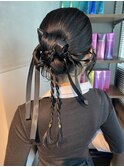 【シニヨン】結婚式銀座お団子カチモリタイトヘアセット