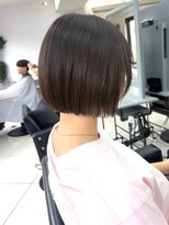ヴェイン 渋谷(vain)&nbsp;上品なのにラフ感◎大人フェミニンボブオリーブブラウン