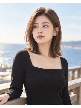 グロウ 赤羽(grow) 外ハネボブ×シフォンベージュ×韓国風