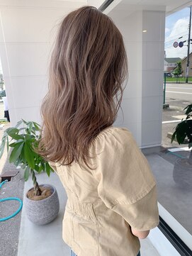 ナンバー(number+) 透明感カラー★ダブルカラーブリーチミルクティーベージュ