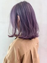 アイティーバイアルバム 八王子店(IT by ALBUM) ブルーラベンダー_Aラインボブかきあげロング_ba308081