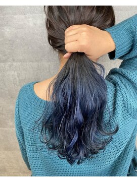 トレフル 東岸和田店(Trefle) 20代30代☆大人かわいいツヤ感ブルーグラデーションカラー透明感