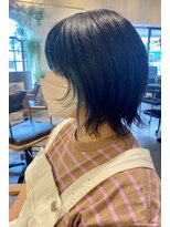 ヘアードレッシングショップ サロ(Hair Dressing Shop Salo)&nbsp;マッシュボブ×インナーグリーン#３０代#４０代#５０代