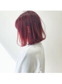 ブリーチ無しで作るチェリーピンク
