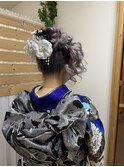 成人式振袖着付けサイドアップ【ヘアアレンジ/立川/立川南/袴】