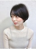 前髪長め大人小顔ショート30代40代50代　藤沢