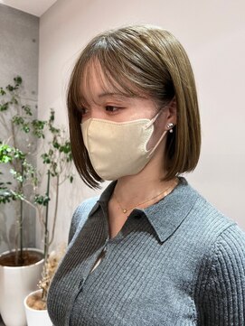 サンド 鹿児島中央(sand) 黒髪/グレーベージュ/レイヤーロング/前髪パーマ[鹿児島駅]