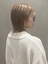 キャパサウス 春日 大野城店(CAPA south)&nbsp;ハイトーンショートボブ　ミルクティーベージュ　ケアブリーチ