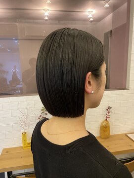 グッデイ ヘアー(GOOD DAY HAIR) カール セミディ シアーカラー 姫カット 切りっぱなしボブ