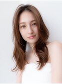 韓国レイヤーくびれヘア透明感カラー髪質改善前髪