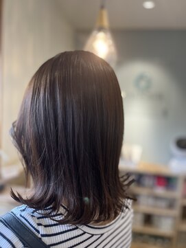 ヘアー スール(HAIR SOEUR) 切りっぱなしスタイル×アッシュベージュ