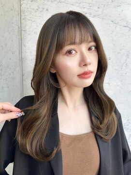 ジーナ 銀座中央通り(Zina) 髪質改善＊小顔オリーブベージュロング＊美髪【Zina銀座中央】