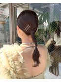 【qumu MARIKO】タイトローポニー×お呼ばれヘア
