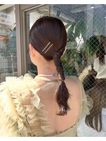 クム 横浜(qumu)&nbsp;【qumu MARIKO】タイトローポニー×お呼ばれヘア