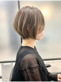 ◇大人可愛い20代30代40代50代前下がりショートボブ丸みショート
